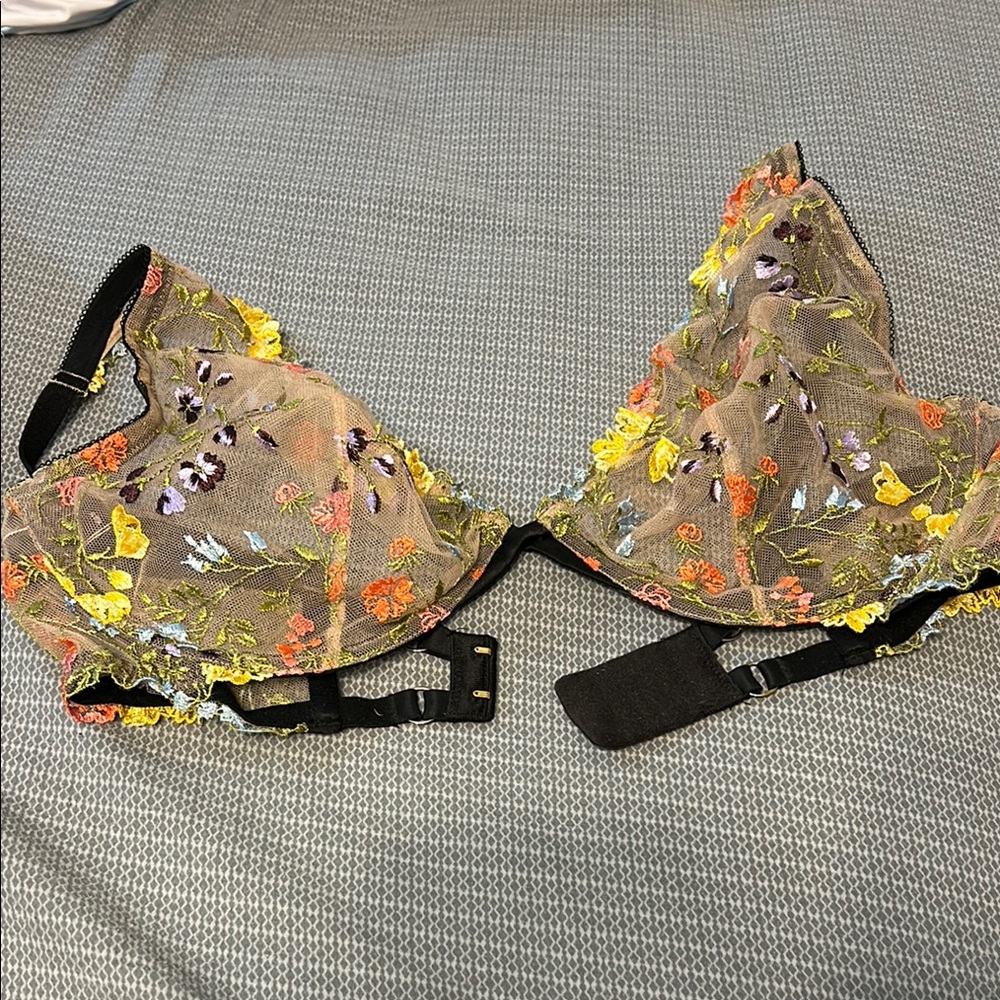 Floral Embroidered Sheer Bra by VS